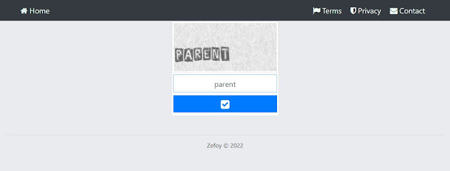 fills captcha above to start using zefoy